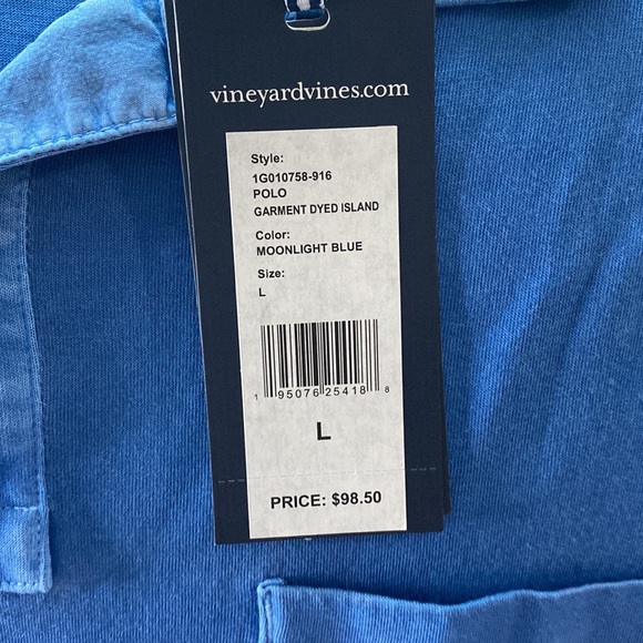 Men’s NWT Vineyard Vines Island Polo Short Sleeve Shirt Size L - Picture 4 of 8